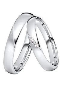 Trauring DOOSTI "Schmuck Geschenk Silber 925 Ehering Partnerring LIEBE" Fingerringe Gr. 56, ohne Zirkonia, Silber 925 (Sterlingsilber), 3,5mm, silberfarben wahlweise mit oder ohne Zirkonia