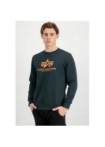 Sweatshirt Alpha Industries "Basic Sweater" Gr. S, blau (schwarz petrol) Herren Sweatshirts