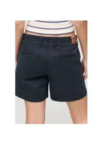 Shorts Superdry "CLASSIC CHINO SHORT" Gr. S, N-Gr, blau (eclipse navy), Damen, Obermaterial: 97% Baumwolle, 3% Elasthan, unifarben, Hosen