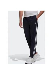 Sporthose Adidas SPORTSWEAR "PRIMEGREEN ESSENTIALS WARMUP TAPERED 3STREIFEN" Gr. L, N-Gr, blau (legend ink / white) Herren Hosen