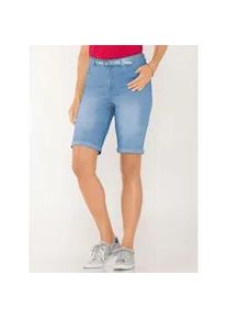 Jeansbermudas Casual Looks Gr. 40, Normalgrößen, blau (blau, bleached), Damen, 81% Baumwolle, 17% Polyester, 2% Elasthan, unifarben, Jeans