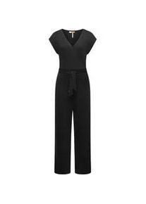 Jumpsuit Ragwear "Goldea" Gr. XXL (44), Normalgrößen, schwarz Damen Overalls Langer Overall mit Bindegürtel