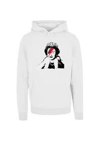 Kapuzensweatshirt Merchcode "Merchcode Herren Lizzie Stardust Hoody" Gr. M, weiß Herren Sweatshirts