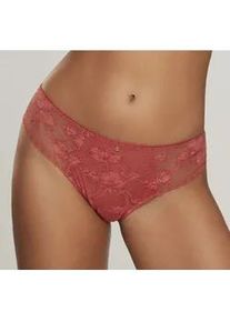 String Lascana Gr. 36/38, rot (chrysanthemu) Damen Unterhosen rundherum aus floraler, dezent transparenter Spitze