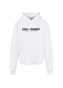 Kapuzensweatshirt Merchcode "Merchcode Herren Fathers Day - Call of Daddy Ultra Heavy Hoody" Gr. XL, weiß Herren Sweatshirts