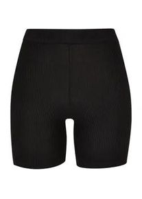 Radlerhose Urban Classics "Urban Classics Damen Ladies Rib Knit Shorts" Gr. 5XL, US-Größen, schwarz, Damen, 35% Polyacryl, 35% Viskose, 30% Nylon, unifarben, Hosen