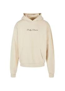 Kapuzensweatshirt Merchcode "Merchcode Herren Ladies Pretty Flowers - Cropped Tee" Gr. XL, beige (sand) Herren Sweatshirts