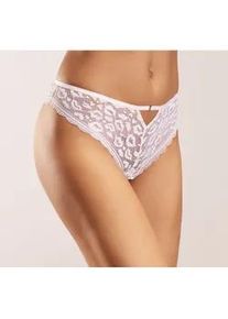 String Vivance Gr. 40/42, weiß Damen Unterhosen aus dezent transparenter Spitze in Kussmund-Optik