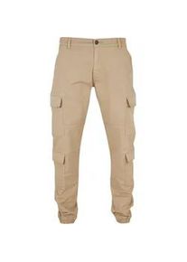 Stoffhose Urban Classics "Urban Classics Herren Double Cargo Twill Jogging Pants" Gr. 28, Normalgrößen, beige (warmsand) Herren Hosen