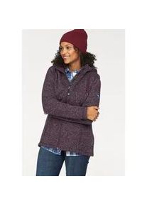 Fleecejacke Polarino "Große Größen" Gr. 44/46, lila (aubergine) Damen Jacken Anti-Pilling Ausrüstung