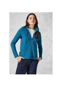 Strickjacke Cecil Gr. XXL (46), blau (celestial aqua blue) Damen Strickjacken mit Stehkragen