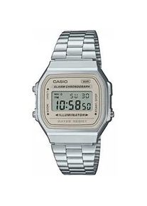 Chronograph Casio VINTAGE "A168WA-8AYES" Armbanduhren silberfarben Damen Quarzuhr, Armbanduhr, Damen, Herren, digital, retro, Stoppfunktion