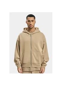 Sweatjacke DEF "DEF Herren Zip Hoody" Gr. XL, braun (dust) Herren Sweatjacken