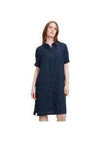 BETTY & CO Druckkleid BETTY & CO "Betty Co Casual-Kleid mit Kragen" Gr. 44, Normalgrößen, blau (navy blue) Damen Kleider Material