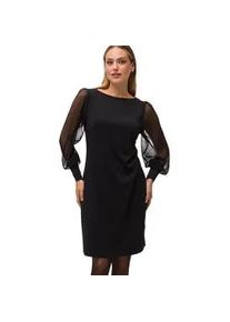 Jerseykleid Zero "Zero mit transparenten Ärmeln" Gr. 38, Normalgrößen, schwarz (black beauty) Damen Kleider