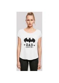 T-Shirt F4NT4STIC "DC Comics Batman Bat Dad Long Sleeved" Gr. 5XL, weiß Damen Shirts Damen,Premium Merch,Lang,Longshirt,Bedruckt