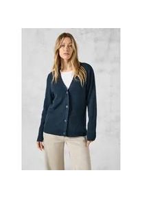 Cardigan Cecil Gr. XXL (46), blau (oil blau) Damen Strickjacken mit Knopfleiste