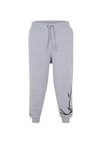 Stoffhose Karl Kani "Karl Kani Herren KK Signature Retro Sweatpants" Gr. M, US-Größen, grau (grau, schwarz) Herren Hosen