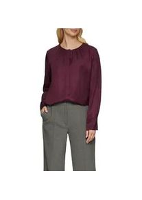 Langarmbluse s.Oliver BLACK LABEL Gr. 38, lila (plum) Damen Blusen mit gerafftem Ausschnitt