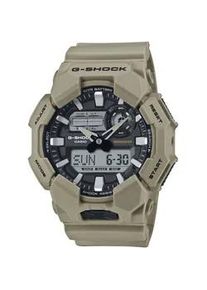 Chronograph Casio G-SHOCK Armbanduhren beige Herren Quarzuhr, Armbanduhr, Herrenuhr, digital,Resinband,20 bar Wasserdichte