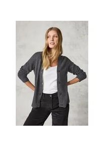 Cardigan Cecil Gr. XL (44), grau (charcoal melange) Damen Strickjacken mit Knopfleiste