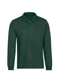 Poloshirt TRIGEMA "TRIGEMA Langarm aus Baumwolle" Gr. L, grün (tanne) Damen Shirts