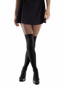 Buffalo Overknee-Strumpfhose schwarz Gr. 44/46 für Damen