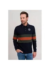 Langarm-Poloshirt FQ1924 "FQ1924 FQMikkael" Gr. S, blau (navy blazer) Herren Shirts