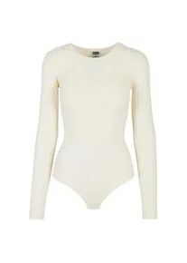 Longsleeve Urban Classics "Urban Classics Damen Ladies Rib Knit Body" Gr. 5XL, beige (sandweiß) Damen Shirts