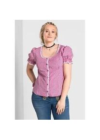 Karobluse sheego "Große Größen" Gr. 44, pink Damen Blusen im Trachten-Look