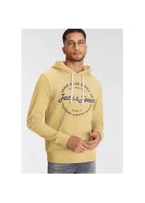 Jack & Jones Kapuzensweatshirt JACK & JONES "JJ JJANDY SWEAT HOOD" Gr. M, gelb (jojoba) Herren Sweatshirts