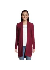 Longstrickjacke Tom Tailor Gr. S (36), rot (bordeaux) Damen Strickjacken Longstrickjacke Strickjacke aus Rippstrick mit aufgesetzten Taschen