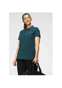 Poloshirt Kangaroos Gr. 40/42, blau (petrol) Damen Shirts Kurzarm, unifarben, Polokragen, aus Baumwolle