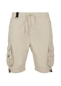 Stoffhose Urban Classics "Urban Classics Herren Double Pocket Cargo Shorts" Gr. 5XL, US-Größen, grau (concrete) Herren Hosen