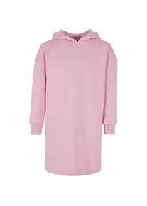 Shirtkleid Urban Classics "Urban Classics Damen Girls Oversized Terry Hoody Dress" Gr. 134/140, Normalgrößen, pink (girlypink) Mädchen Kleider Sweatkleid Minikleid