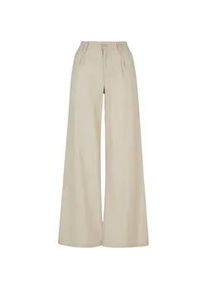 Stoffhose Urban Classics "Urban Classics Damen Ladies High Linen Mixed Wide Leg Pants" Gr. 28, Normalgrößen, beige (softseagrass) Damen Hosen