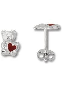 Paar Ohrhänger ONE ELEMENT "Teddy Bär Ohrringe Ohrstecker aus 925 Silber" Gr. Kinder, Silber 925 (Sterlingsilber), silberfarben (silber) Damen Silber Schmuck Teddy-Bär