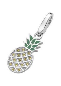 Charm-Einhänger Giorgio Martello MILANO "Ananas, Silber 925" Charms bunt Damen