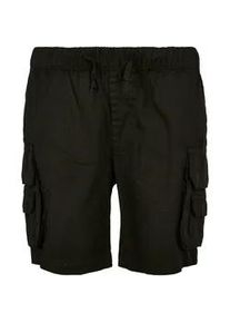 Cargohose Urban Classics "Urban Classics Herren Boys Double Pocket Cargo Shorts" Gr. 146/152, Normalgrößen, schwarz Jungen Hosen