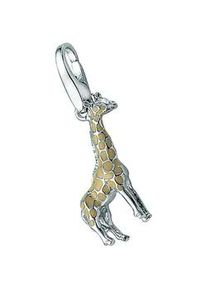 Charm-Einhänger Giorgio Martello MILANO "Giraffe, Silber 925" Charms braun Damen