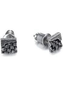 Paar Ohrstecker Kingka "SIE020" Ohrringe Gr. Silber 925 (Sterlingsilber), silberfarben (silberfarben, schwarz) Herren