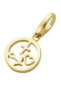 Charm-Einhänger Giorgio Martello MILANO "Glaube / Liebe Hoffnung, Silber 925" Charms goldfarben (gold) Damen