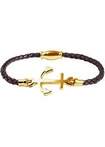 Edelstahlarmband ADELIA ́S "Damen Armband Anker aus Edelstahl 18 cm" Armbänder Gr. 18, Edelstahl, goldfarben (gold) Damen