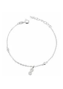 Armband ADELIA ́S "Damen Unendlichzeichen aus 925 Silber mit Zirkonia 20 cm" Armbänder Gr. 20, Silber 925 (Sterlingsilber), silberfarben (silber) Damen