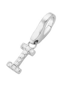 Charm Buchstabe Giorgio Martello MILANO "Buchstabe I, Zirkonia Steine, Silber 925" Charms weiß Damen