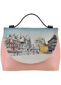 Henkeltasche DOGO "Damen Handy Take a Walk Vegan Damen Handtaschen (Fashion) /" Gr. H/T: 24cm x 12cm OneSize, rosa Damen Taschen Vegan