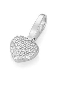 Charm Herz Giorgio Martello MILANO "Herz mit Zirkonia, Silber 925" Charms weiß Damen