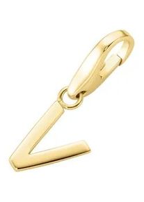 Charm Buchstabe Giorgio Martello MILANO "Buchstabe V, Silber 925" Charms goldfarben (gold) Damen