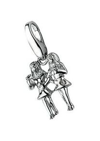 Charm Sternzeichen Giorgio Martello MILANO "Sternzeichen Zwillinge, Silber 925" Charms silberfarben (silber) Damen