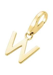 Charm Buchstabe Giorgio Martello MILANO "Buchstabe W, Silber 925" Charms goldfarben (gold) Damen